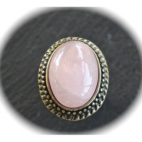 1 cabochon de quartz rose fond plat  13x18mm