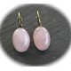 1 cabochon de quartz rose fond plat  13x18mm