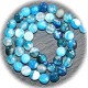 x10 perles d'agate facettée bleu des mers    6mm