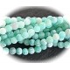 x20 perles d'agate givrée craquelée 4 mm vert d'eau ronde