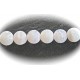 10 perles d'agates craquelées blanc neigeux 8mm