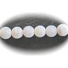 10 perles d'agates craquelées blanc neigeux 8mm