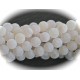 10 perles d'agates craquelées blanc neigeux 8mm