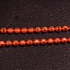 1 mètre chaine laiton facette boule rouge /or 1,5mm