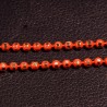 1 mètre chaine laiton facette boule rouge /or 1,5mm