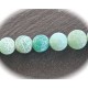 10 perles d'agates craquelées vert des bois 10mm
