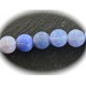 x10perles d'agates craquelées bleu lagon 8mm