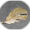 2 breloques feuilles metal couleur bronze bronze 59x26mm