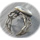 2 supports de bague ovale bronze  13x18mm