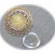 2 supports de bague  cabochon rosace  bronze  16mm