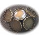 4 boucles d'oreille clou support cabochon bronze 20mm