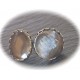 4 boucles d'oreille clou support cabochon bronze 20mm