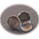 6 supports boucle d'oreille clou support cabochon bronze 14mm