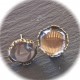 6 supports boucle d'oreille clou support cabochon bronze 14mm