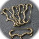 2 supports de broche cintre 3 trous bronze 46mm