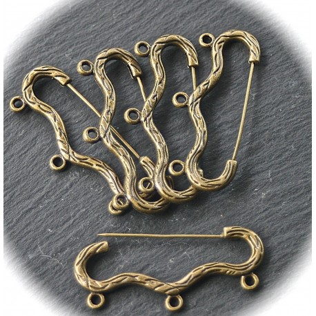2 supports de broche cintre 3 trous bronze 46mm