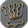 2 supports de broche cintre 3 trous bronze 46mm