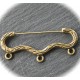 2 supports de broche cintre 3 trous bronze 46mm