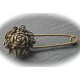 2 supports de broche bronze avec sa rose 57x24mm