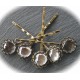10 supports barrettes fleurs 12MM