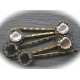 10 supports barrettes fleurs 12MM