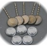 10 supports barrettes bronze  25mm