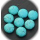 20 perles rondes plate  de turquoise howlite  veinée 12mm diamètre