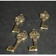 4 breloques clé esprit vintage laiton 50x15mm