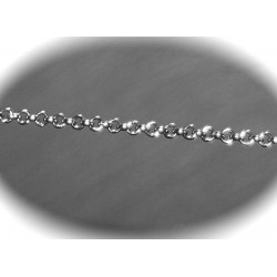 1mètre  S067 chaine maillon rond  métal argenté platinium  2mm