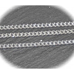 1 mètre  CH002Ychaine maillon forçat plat  silver 2mm