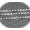 1 mètre  CH002Ychaine maillon forçat plat  silver 2mm