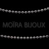 1 mètre chaîne CHC016Y  boule laiton ,1,5MM couleur argent silver clair