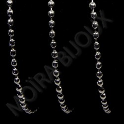 1 mètre  chaine boule  laiton argent silver 2mm