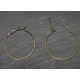 1 paire  de créole laiton bronze ronde de diamètre  35mm