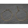 1 paire  de créole laiton bronze ronde de diamètre  35mm