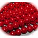 20 perles de verre nacrée rouge cerise  8mm