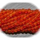 x20 perles de cornaline orangé ronde  diamètre  4mm