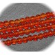 x20 perles de cornaline orangé ronde  diamètre  4mm