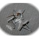 10 supports boucles d'oreille puces metal argenté  12x10mm