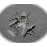 10 supports boucles d'oreille puces metal argenté  12x10mm