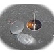 10 supports boucles d'oreille puces metal argenté  12x10mm