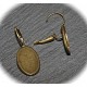 6 supports boucle d'oreille cabochon  bronze 13x18mm