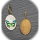 6 supports boucle d'oreille cabochon  bronze 13x18mm