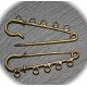 2 supports de broches 5 trous bronze 50xmm