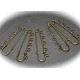 2 supports de broches 5 trous bronze 50xmm