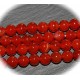 10 perles de cornaline rouge orangé diamètre 6mm