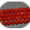 10 perles de cornaline rouge orangé diamètre 6mm