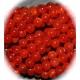 10 perles de cornaline rouge orangé diamètre 6mm