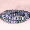 10 perles de jade océanique rondelles  abacus bleu marbré vert 6x4mm