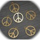x10 breloques laiton "peace and love "17,5mm